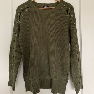 Army green sweater